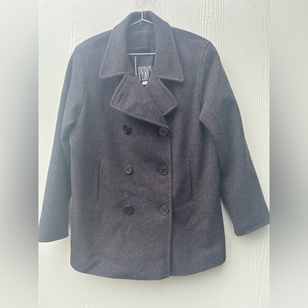 Women's Black Peacoat